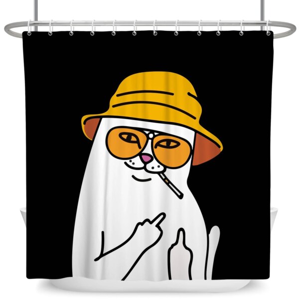 25864-2583a9.jpg Rideau de douche étanche avec crochets, pour salle de bain, décoration de baignoire