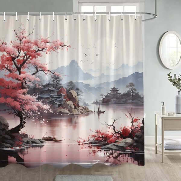 Rideau de Douche Style Japonais