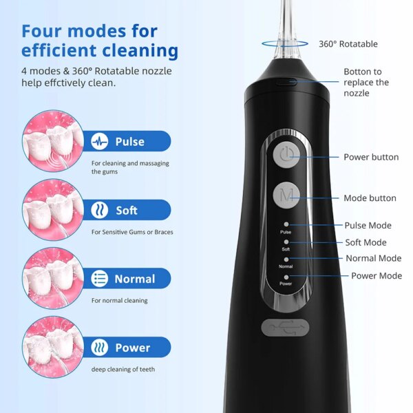 2623-93679f.jpg Irrigateur buccal électrique portable OI12 – 4 modes, réservoir 310ml, USB-C