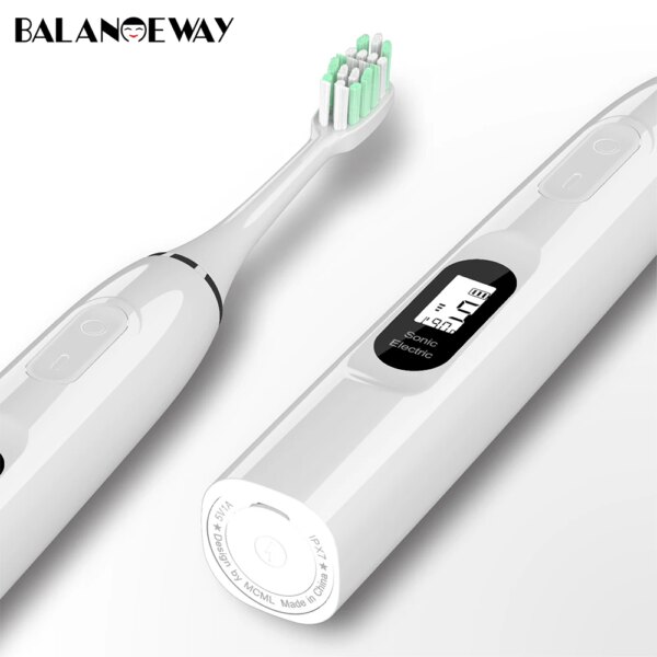 brosse a dent electrique sonique intelligente, balance, 15 Modes, minuterie pour adulte