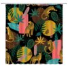 Rideau de douche Boho Cheetah, rideau de bain quelque part léopard tropical
