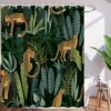Rideau de douche Boho Cheetah, rideau de bain quelque part léopard tropical
