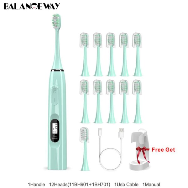 Brosse à dents électrique sonique intelligente – 15 modes