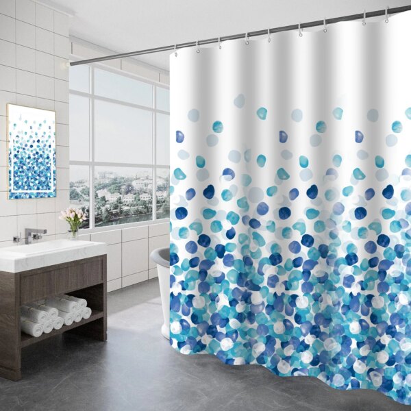 Rideau de Douche Imperméable Design Moderne – Motifs Fleurs