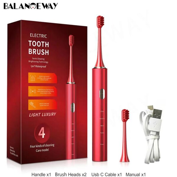 2775-1efa5d.jpg brosse a dent electrique sonique 4 modes pour adulte, minuterie USB C Rechargeable