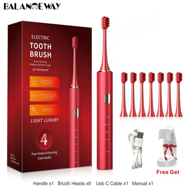 2783-b9b1c5.jpg brosse a dent electrique sonique 4 modes pour adulte, minuterie USB C Rechargeable
