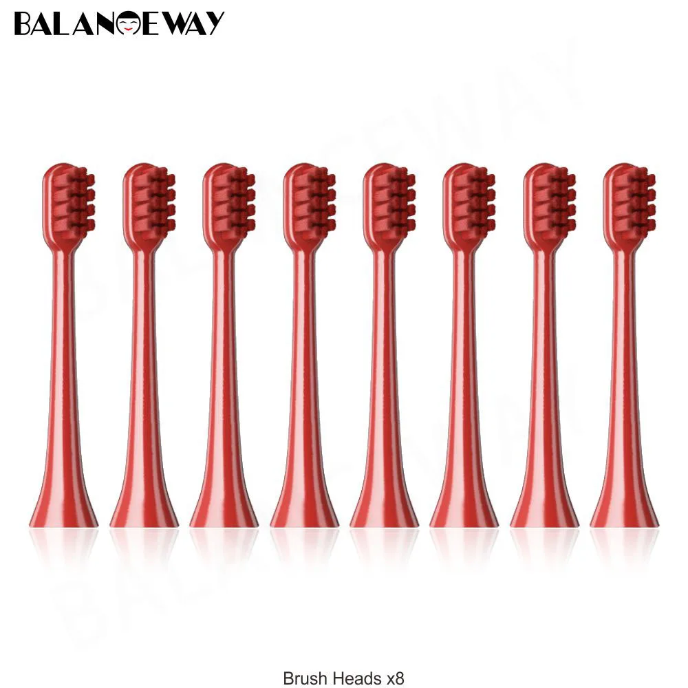 8 Brush Heads-Red