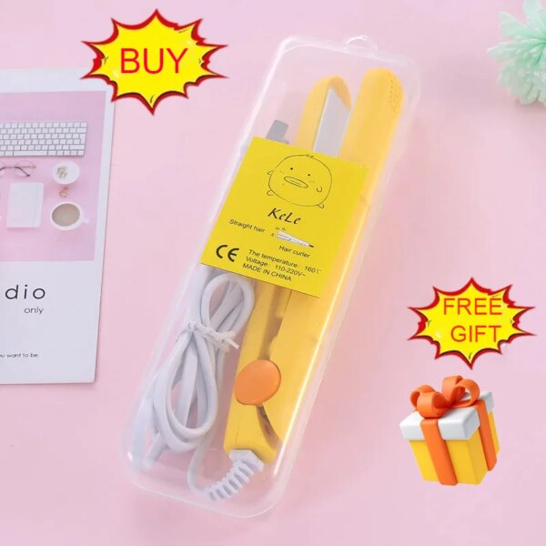 Mini Fer à Lisser & Boucler Portable – Coiffage Rapide Voyage cheveux courte