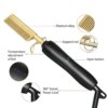 Brosse à lisser électrique chauffante, peigne chauffant, fer plat, lissage des cheveux