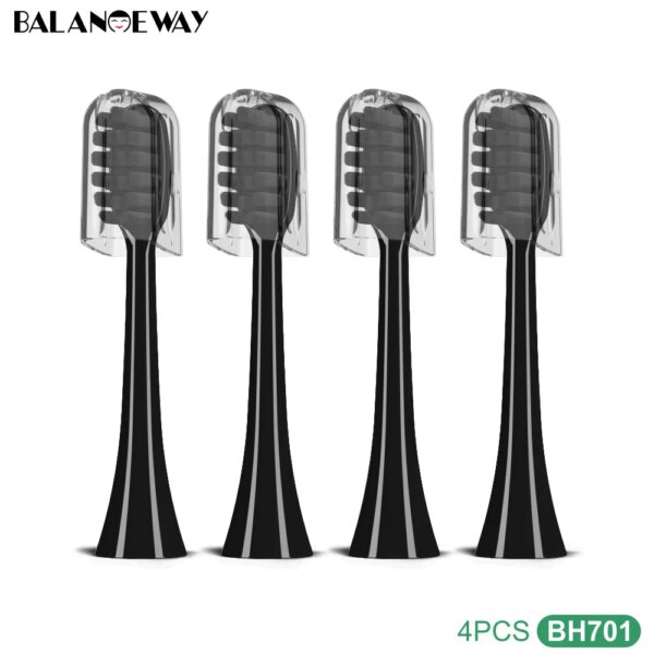 brosse a dent BalanceWay BH701 2-8 pièces têtes de brosse à dents de rechange à poils