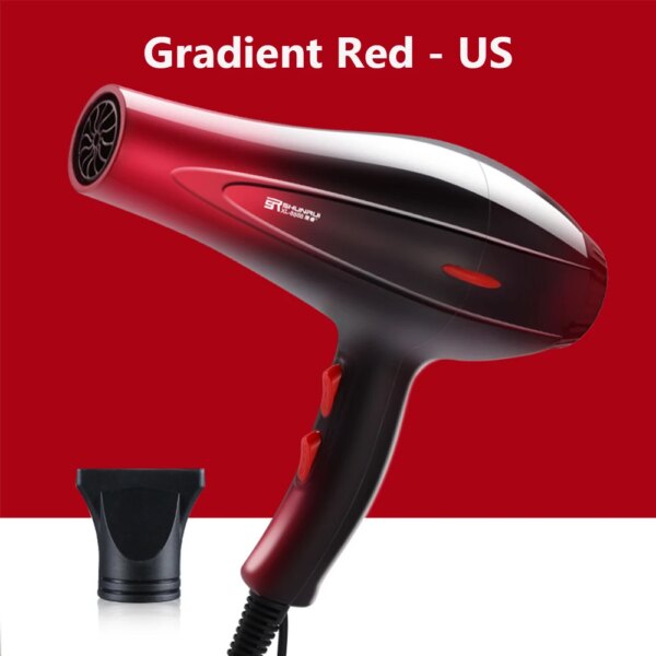 Sèche-cheveux ionique haute puissance, chauffage rapide, chaud et froid, 9 vitesses de réglage