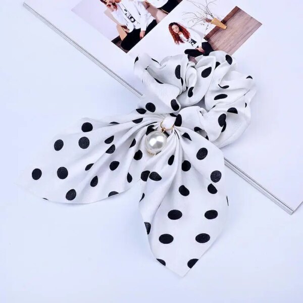 29084-3d5e29.jpg Chouchou mousseline de soie pour femmes, nœud papillon, porte-queue de cheval en perles