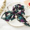 Chouchou cheveux en mousseline & soie avec nœud papillon et perles – style coréen