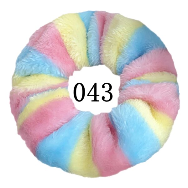 chouchou élastique en fourrure pour femmes et filles, 6/1 pièces, chouchous, porte-queue de cheval