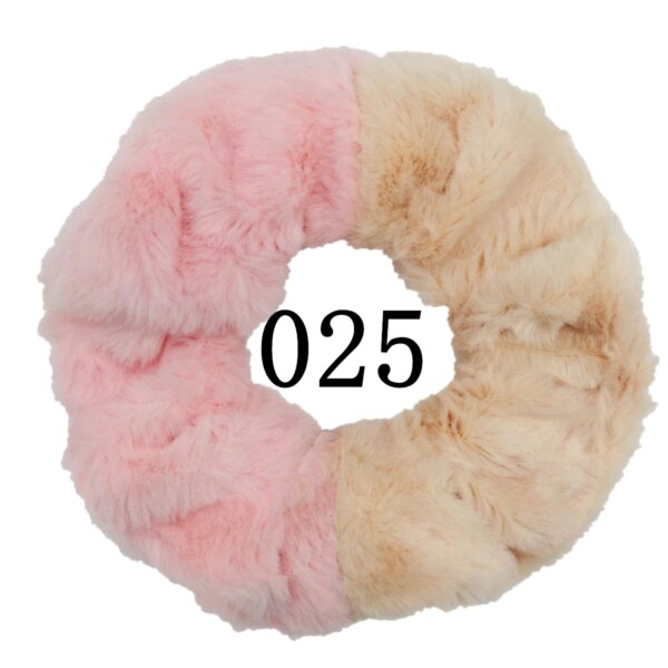 chouchou élastique en fourrure pour femmes et filles, 6/1 pièces, chouchous, porte-queue de cheval