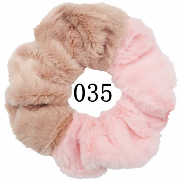 chouchou élastique en fourrure pour femmes et filles, 6/1 pièces, chouchous, porte-queue de cheval