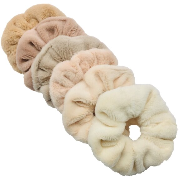29492-713fe6.jpg Chouchous élastiques en fausse fourrure – lot 1 / 6 pièces (36 couleurs)