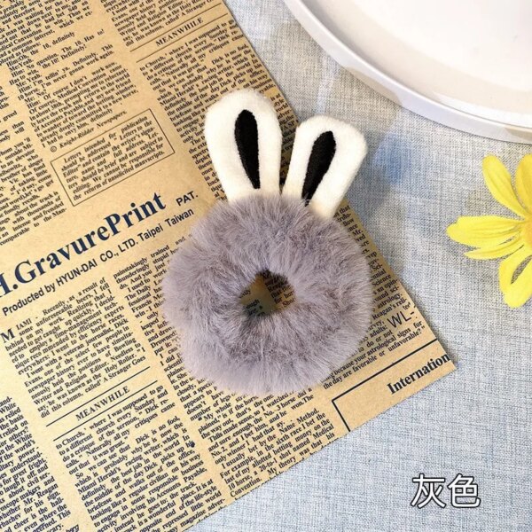 chouchou elastique en fausse fourrure pour femmes et filles, ULà cheveux mignonne