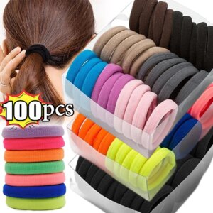 Chouchous élastiques pour femmes, nœud papillon coréen, long ruban, bandes de cheveux