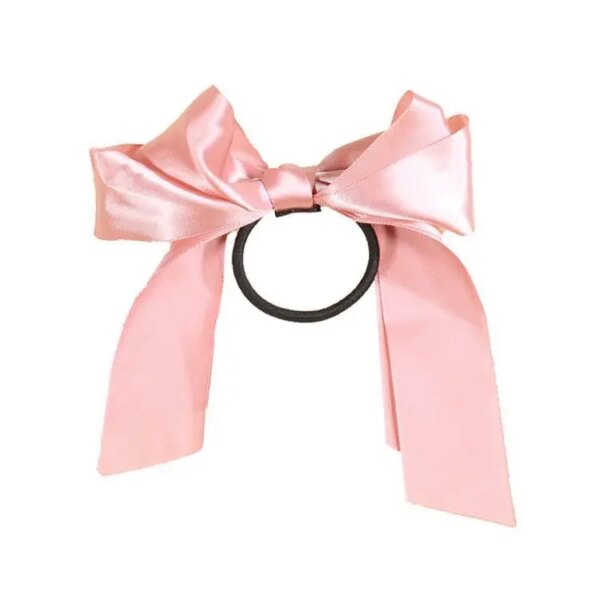 Chouchou élastique avec nœud papillon – ruban long style coréen