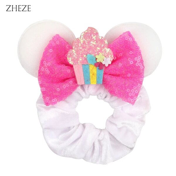 Bandeaux de cheveux en velours Disney pour filles -
