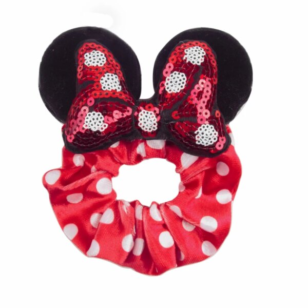 Bandeaux de cheveux en velours Disney pour filles, chouchous oreilles de Noël