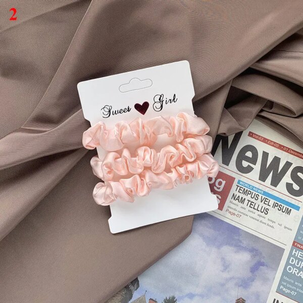 chouchou pour cheveux soyeux pour femmes, bandes de cheveux élastiques, bandes de cheveux en caoutchouc