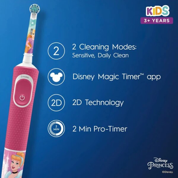 brosse a dent electrique enfant  - Oral-b rechargeable pour enfants, étanche
