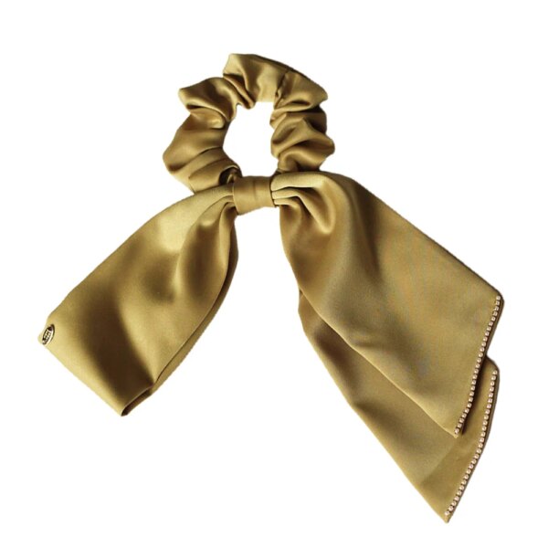 chouchou cheveux à nœud en ruban de satin, perle française, bord, ULà cheveux