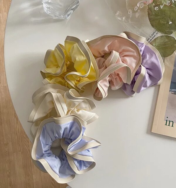 Chouchou en satin de style coréen pour femmes et filles, accessoires pour cheveux