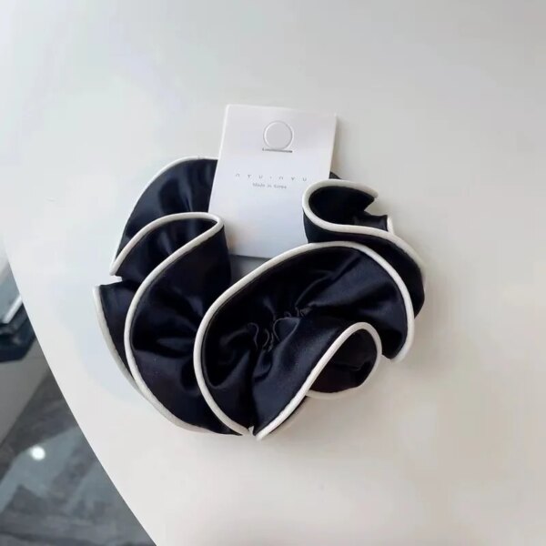 Chouchous en satin style coréen – accessoires cheveux élastiques