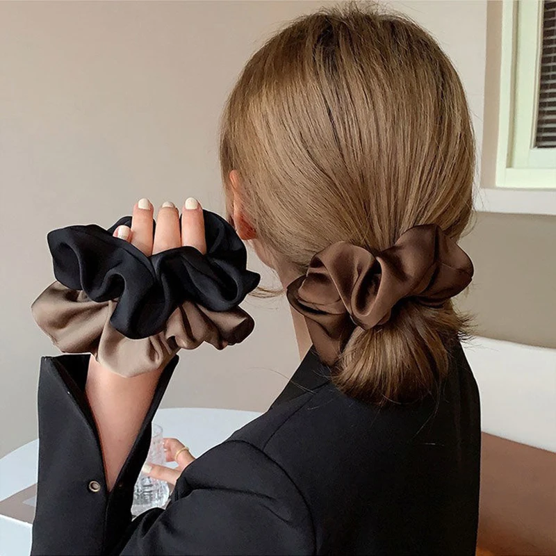 Chouchou cheveux en soie élastique pour femme – bandeau coréen