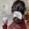 chouchous cheveux Bandeau élastique en soie pour femme, coréen, élégant, couleur unie