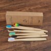 brosse à dent bambou naturel, lot de 10 pièces