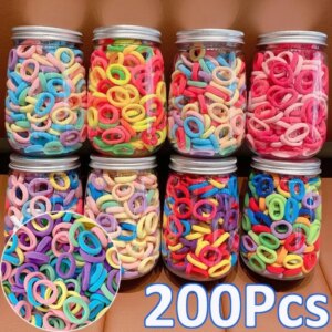 chouchou cheveux élastiques en nylon coloré pour femmes et filles, queue de cheval