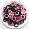 Lot 100 Élastiques Cheveux Nylon – Mini Scrunchies Colorés Enfants