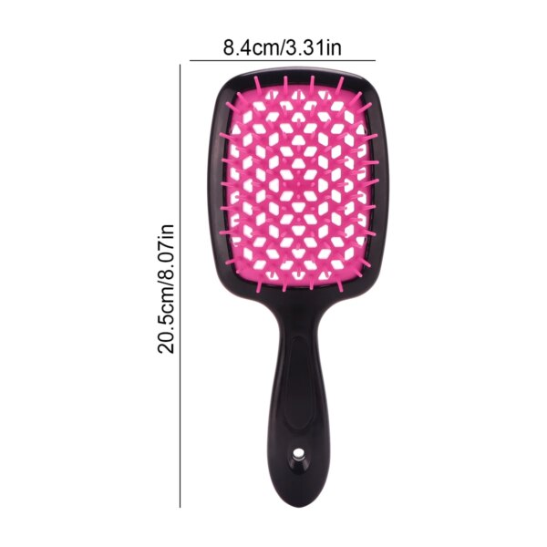 Peigne à coussin d'air à LED plus riche, brosse à cheveux, massage antistatique, support évidé