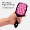 Peigne à coussin d'air à LED plus riche, brosse à cheveux, massage antistatique, support évidé