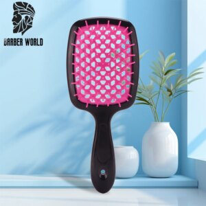 Peigne à coussin d'air à LED plus riche, brosse à cheveux, massage antistatique, support évidé