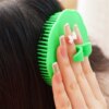 Peigne de Lavage des Cheveux en Silicone, Énergie du Cuir oral elu, Shampoing, Lavage du Corps