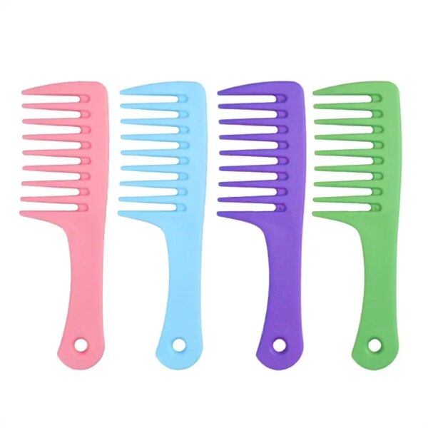 Peigne à Dents Larges, Degré de Chaleur, Brosse à Cheveux de Coiffure, Plastique Durable