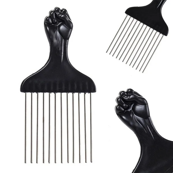 Peigne de cheveux africain en métal, peigne afro Pik