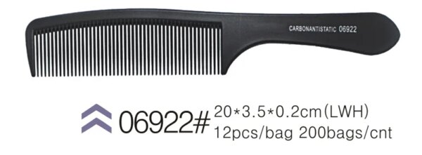 Peigne à queue de rat Peigne à queue en plastique antistatique et résistant à la chaleur