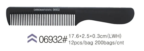 Peigne à queue de rat Peigne à queue en plastique antistatique et résistant à la chaleur