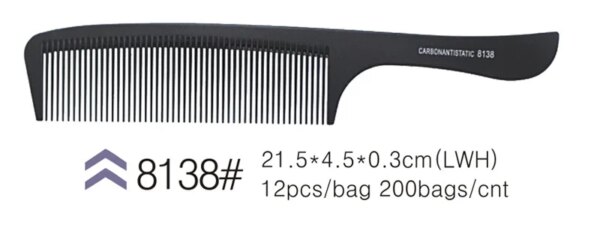 Peigne à queue de rat Peigne à queue en plastique antistatique et résistant à la chaleur