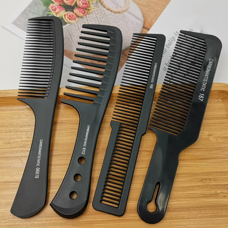 Peigne de Barbier Noir Épaissi – Outil de Coupe