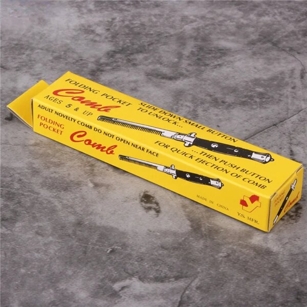 Peigne à ressort pliant fait à la main pour hommes et femmes, pince de poche, cheveux