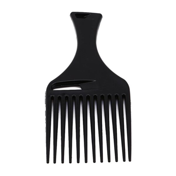 Peigne fourche à cheveux noir pour hommes et femmes, brosse à cheveux bouclés