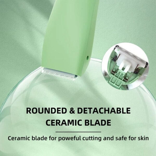 Tondeuse a barbe pro corporels pour hommes, rasoir électrique vert, machine à raser l'aine, tondeuses pour zones sensibles