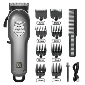 Tondeuse à cheveux professionnelle pour hommes – Batterie lithium-ion